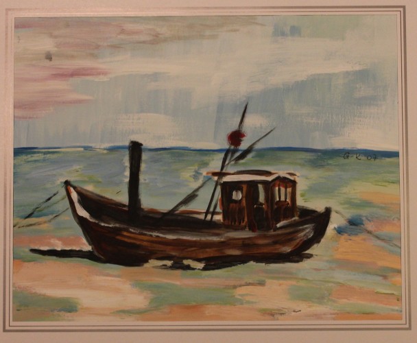 Das Boot am Haff (Acryl), 2007